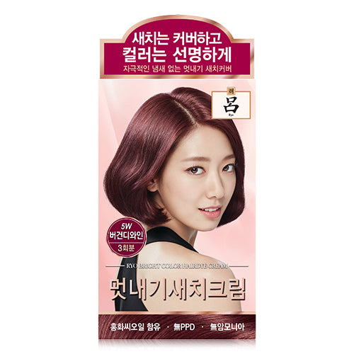 Uahche Bright Color Hair Dye Cream 5W Burgundy Wine 120g